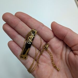 Gold Bar Necklace&Bracelet